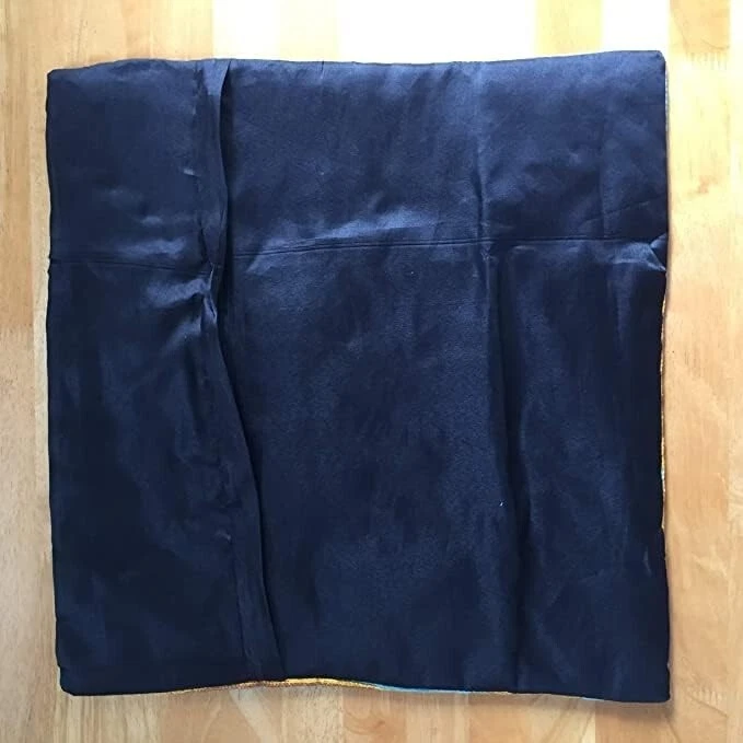 Pillow case Cover Thai Burmese Embroidered Elephant Vintage Bead Sequin (Black) - Image 2 of 2