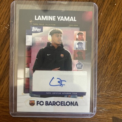 2023-2024 Topps Focus Collection Lamine Yamal Auto, FC Barcelona 