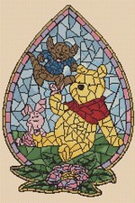 Winnie the Pooh Staine Glass Counted Cross Stitch CHART No. 10-359/9