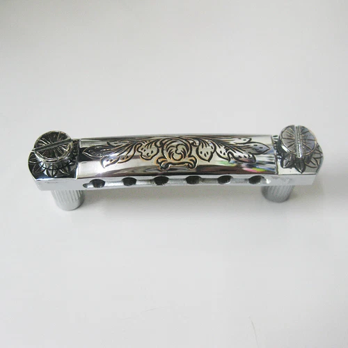 Hand engraved pattern 1 Set Tune-O-Matic Electric Guitar Bridge tailpiece
