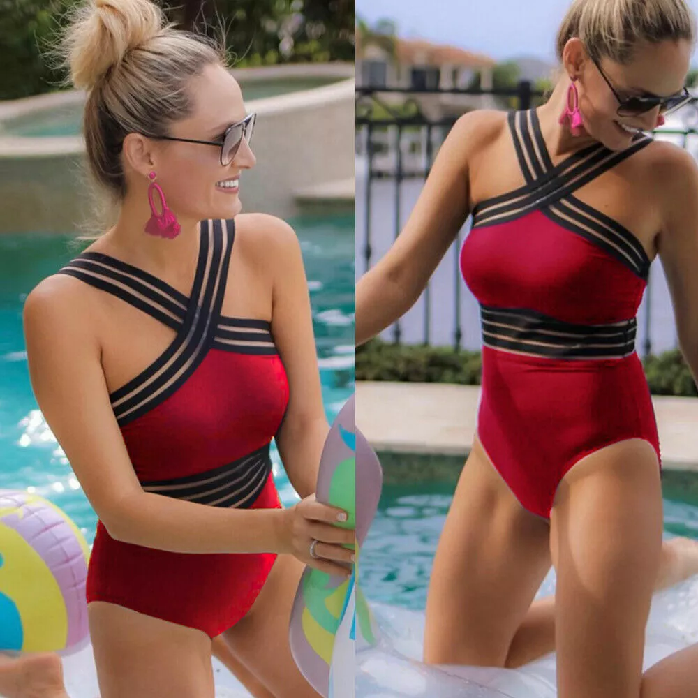 Backless swimming costume sale