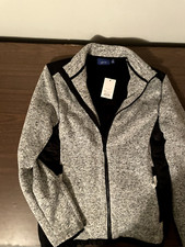 New Men's Apt. 9 Sherpa-Lined Mock Neck Marled Sweater Fleece Jacket Size M