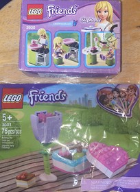 5 New & Sealed LEGO Friends Stephanie 3930, 3 Chocolate Box & Flower 30411+42388