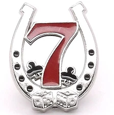 Lucky 7 Horseshoe Concho Snap Set Silver 1" 1265-93 