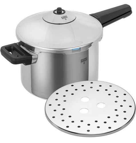 Kuhn Rikon Duromatic Stainless Steel Saucepan Pressure Cooker 7.4-Qt, Silver