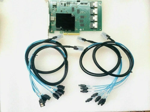 OEM LSI 9201-16i 6Gbps 16P SAS HBA P19 IT Mode ZFS FreeNAS unRAID 4* Cable SATA