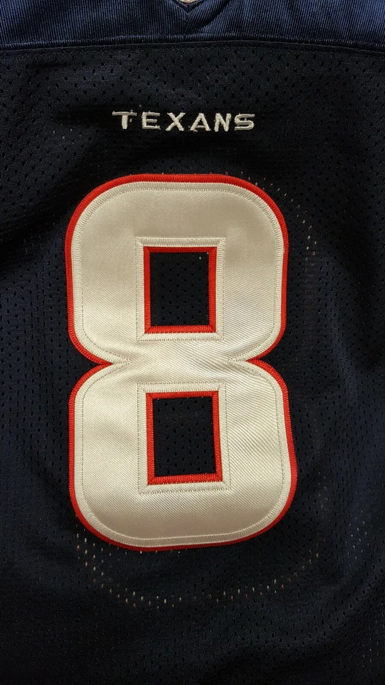 Camiseta cosida Reebok Matthew Schaub Houston Texans NFL cosida #8 talla 48 Foto 2 de 4