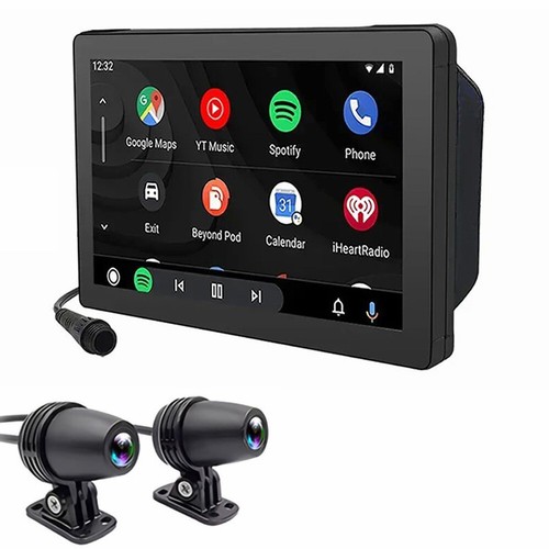 7inch Motorcycle Navigator Wireless CarPlay Android Auto Waterproof ...