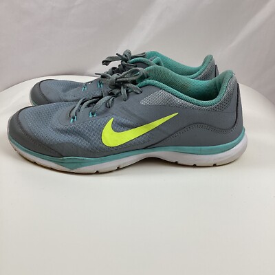 Nike Women's Sz 9.5Flex Trainer 5 Running Shoes Sneakers  Gray Aqua 725858-004