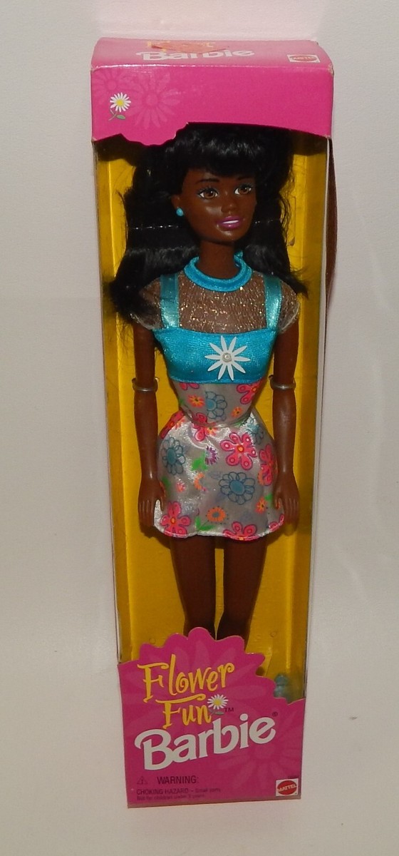 1996 Mattel Flower Fun African American Fashion Barbie Doll MIB