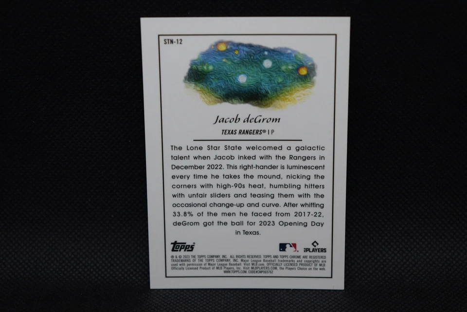 Jacob deGrom #STN-12 - 2023 Topps Chrome Cosmic - Starry Night - Image 2 of 2