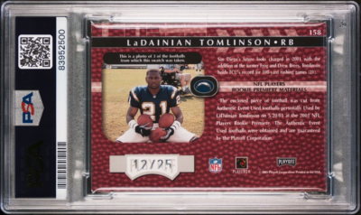 Ladainian Tomlinson RC 2001 Absolute /25 Spectrum Patch Relic