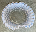 Vintage Fenton Hobnail Opalescent Ruffled Edge Dish