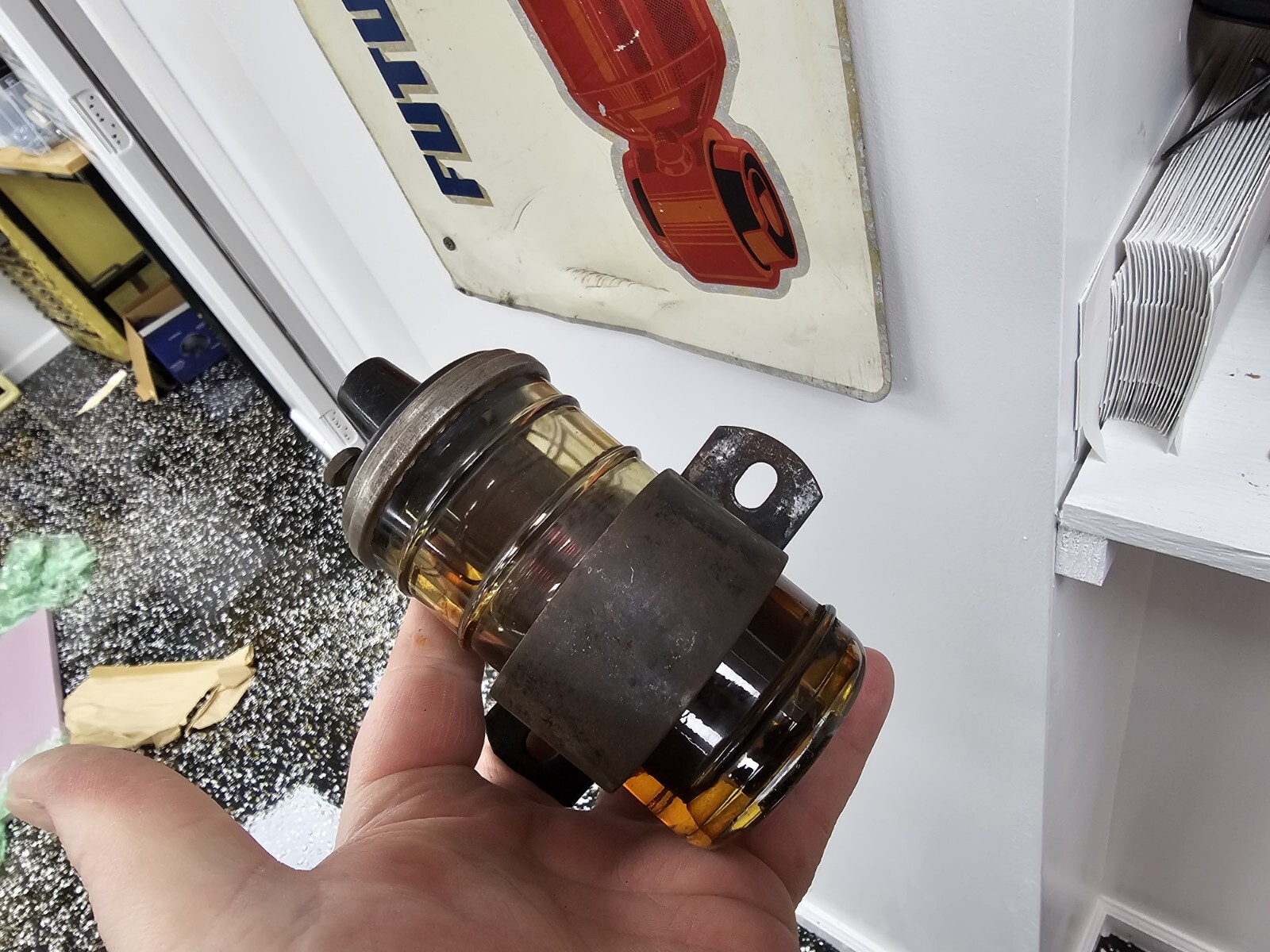 NOS VINTAGE EARLY HOT ROD GLASS IGNITION COIL FORD CHEVY HUDSON