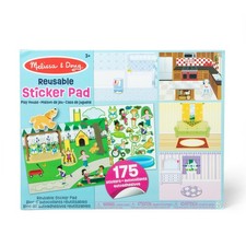 Melissa and Doug Reusable Sticker Pad Set Play House 175 Cling Stickers Kids Toy