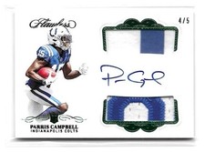 2019 Panini Flawless Football PARRIS CAMPBELL Rookie Patch Auto /5! Ohio St! RPA