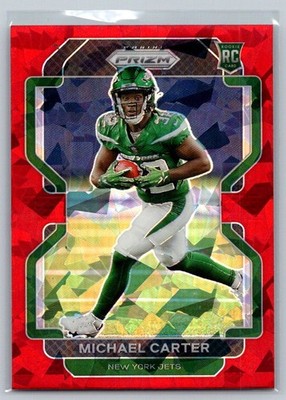 2021 Panini Prizm #365 Michael Carter Rookie Autographs Prizm Red