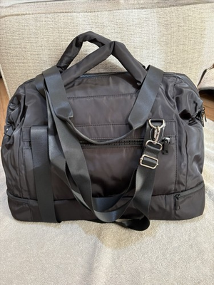 #ad WEEKENDER BAG Black NWT has a separate bottom zip compartment 17.75quot; W × 15.5quot; $25.00
