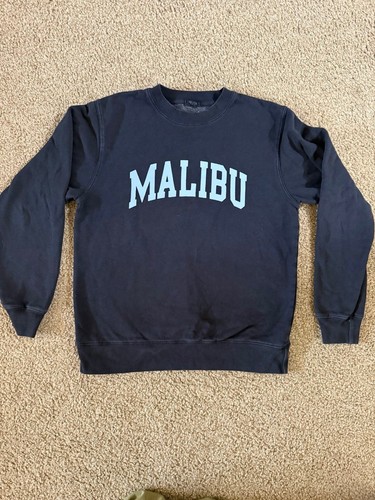 John Galt Malibu Navy Oversized Crewneck Sweatshirt One Size Brandy Melville