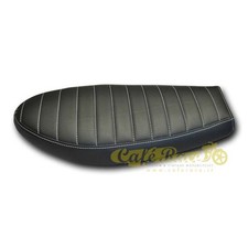Sella brat colore nero cuciture bianche per Yamaha SR400 SCRAMBLER cafe racer