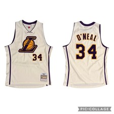 Shaq O'Neal LA Lakers Jersey Mitchell Ness Chainstitched Sewn NBA Hardwood Large