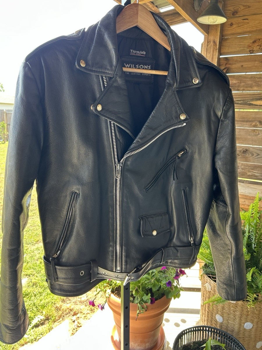 Vintage 90s Wilsons Leather Thinsulate Jacket Men's X-Large Biker