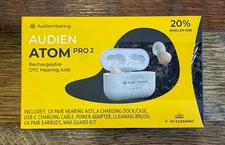 Audien ATOM PRO 2 Wireless Rechargeable OTC Hearing Aid