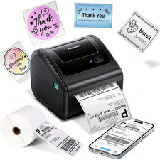 Phomemo D450BT 4x6 Wireless Shipping Label Printer with 500pcs labels