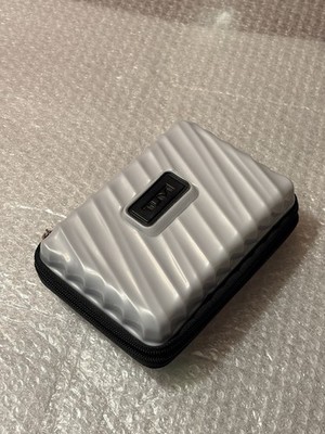TUMI Hard Shell 6.5'' Delta Airlines Gray Travel Hard EMPTY Case Toiletry Zip