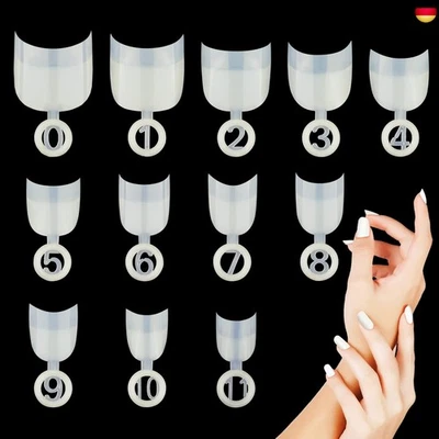 BESUCHE DEN MWOOT- MWOOT 600 Stück Oval Kurz Fake Nageltips Künstlich Nagelspitzen, Französisch Ac