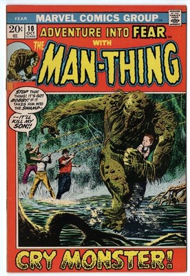 FEAR 10  1972  Sharp VG+  1st Man-Thing in own series  Chaykin, Morrow, Everett