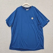 Carhartt Force Mens T Shirt Size 2xl Relaxed Fit Blue Heather Short Sleeve