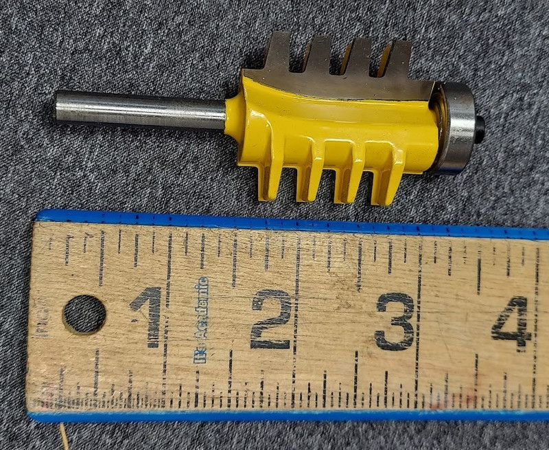 Reversible Finger Glue Joint Router Bit, 1/4 Inch Shank, Bearing Guide #635Z