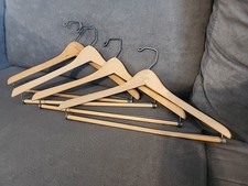 Vintage Lot Wooden Suit Hanger 18" Trouser Rod Nagel Wishbone Batts Michigan