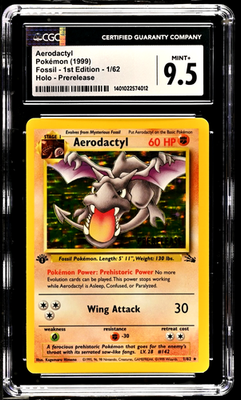 Aerodactyl 英語版 1/62 Aerodactyl 1/62 Holo Rare - 1999 English Fossil 1st Edition