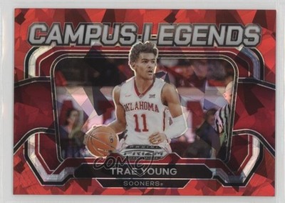 2024-25 Panini Prizm Draft Picks Campus Legends Red Ice Trae Young #7 1fa0