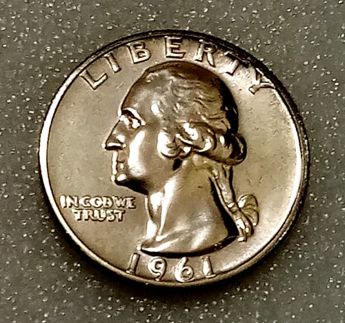 🟅 1961 PROOF 90% Silver Washington 25¢