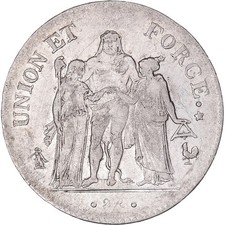 [#1045259] Coin, France, Union et Force, 5 Francs, AN 8 (1799-1800), Paris, AU