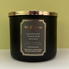 1 Bath Body Works White Barn MAHOGANY TEAKWOOD INTENSE 14.5oz 3-Wick Candle