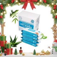 Pet Wipes Dog Puppy Cat Bath Clean Grooming Deodorizing Moisturizing 240/ 1440CT