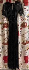 Baltic Born Women's Maxi Dress Size S Black with Gold. New with Tags