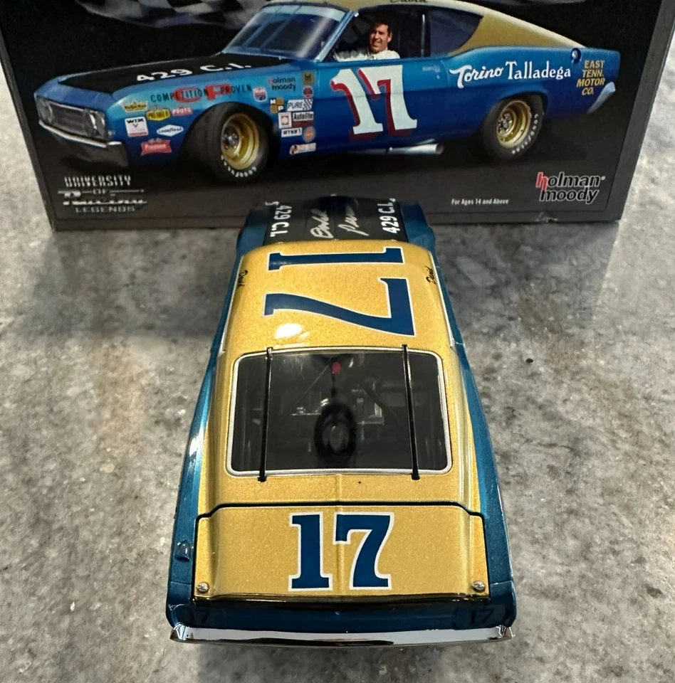 1:24 David Pearson’s ‘69 Torino Talladega Autographed Holman Moody Diecast - Image 3 of 4