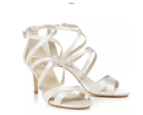 Debut - elfenbeinfarbene "Delia" Knöchelriemen-Sandalen - Größe 7 - Bild 3 von 8