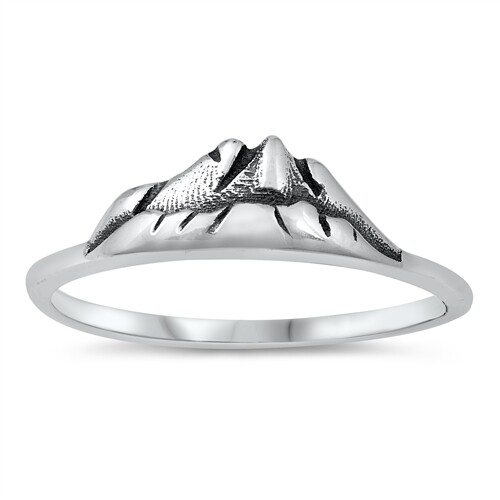 .925 Sterling Silver Outdoor Mountain Oxidized Band Ring Sizes 4-10 NEW - Bild 1 von 2