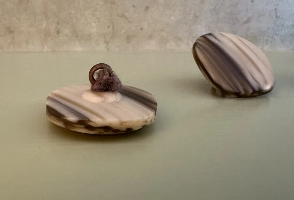 Lote de 5 Botones Cuadrados Vintage Cuerno Vástago Abrigo Pesado Hecho en EE. UU. 1" 2,5 cm 25 mm Foto 3 de 4