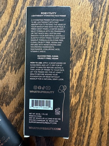Whats Up Beauty Posy-tivity Lightweight Hydrating Face Primer NIB 30ML - Picture 3 of 5