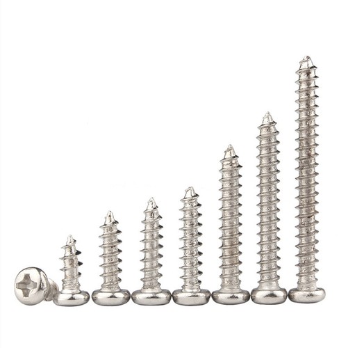 Nickeled M1.2 M1.4 M1.7 M2 M2.3 M2.6 M3 Phillips Pan Head Self Tapping Screws - Picture 5 of 12