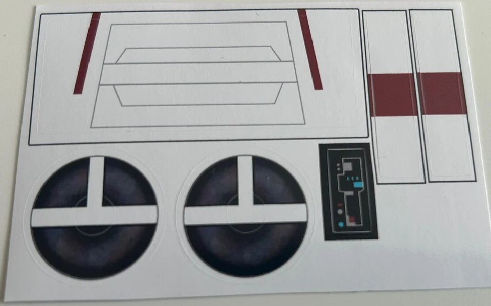 MARKENLOS Lego Star Wars Ersatz Custom Sticker for 75004 Z-95 Headhunter Replacement