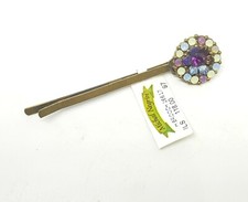 Michal Negrin Romantic hair pin hand made Crystals Made in Israel 16617