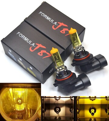 Rally 9006 HB4 100W 3000K Yellow Two Bulb Fog Light High Wattage Replacement JDM